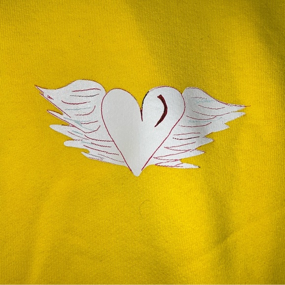 NEW KIDS WORLDWIDE “Love You” Yellow HOODIE Size Small Unisex - Picture 6 of 12